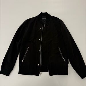 Club Monaco Black Bomber Jacket